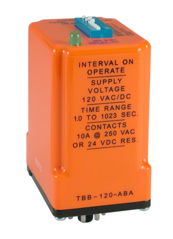 TBB, interval dip switch time delay relay, single shot timer, on-delay interval timer