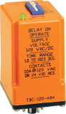 TBC, on-delay dip switch time delay relay, single shot timer, on-delay interval timer, dip switch selectable socket mount
