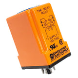 TBF, dip switch selectable socket mount, repeat cycle-off timer first dip switch time delay relay, single shot timer, on-delay interval timer