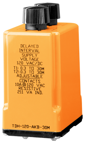 TDH, delayed interval relay output, single shot timer, on-delay interval timer