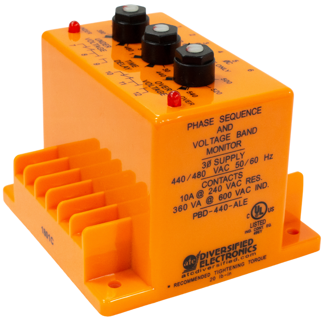 PBD Series 3-Phase Sequence & Voltage Band Monitor Relays