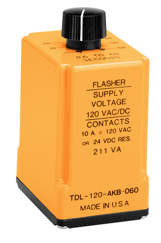 TDL, flasher relay output, single shot timer, on-delay interval timer